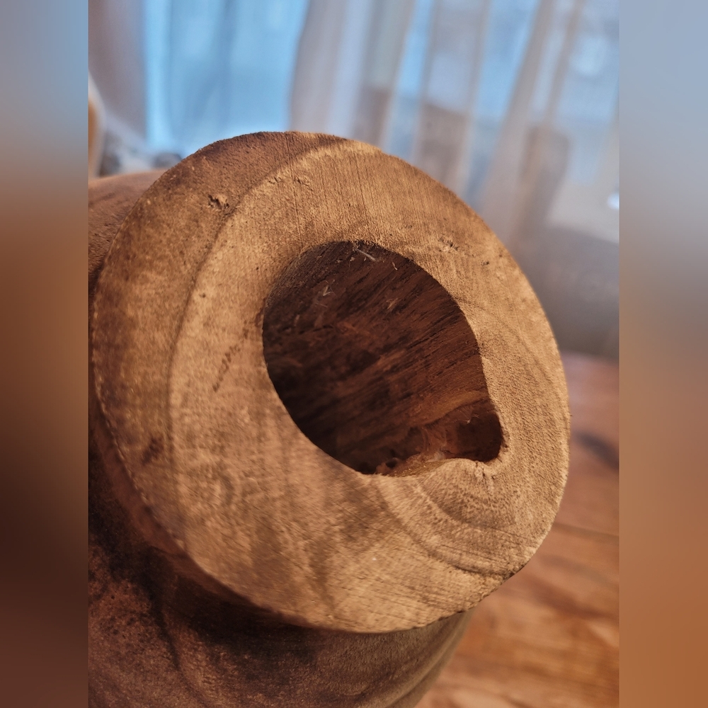 Studio McGee Large Wood Vase - Picture 3 of 4